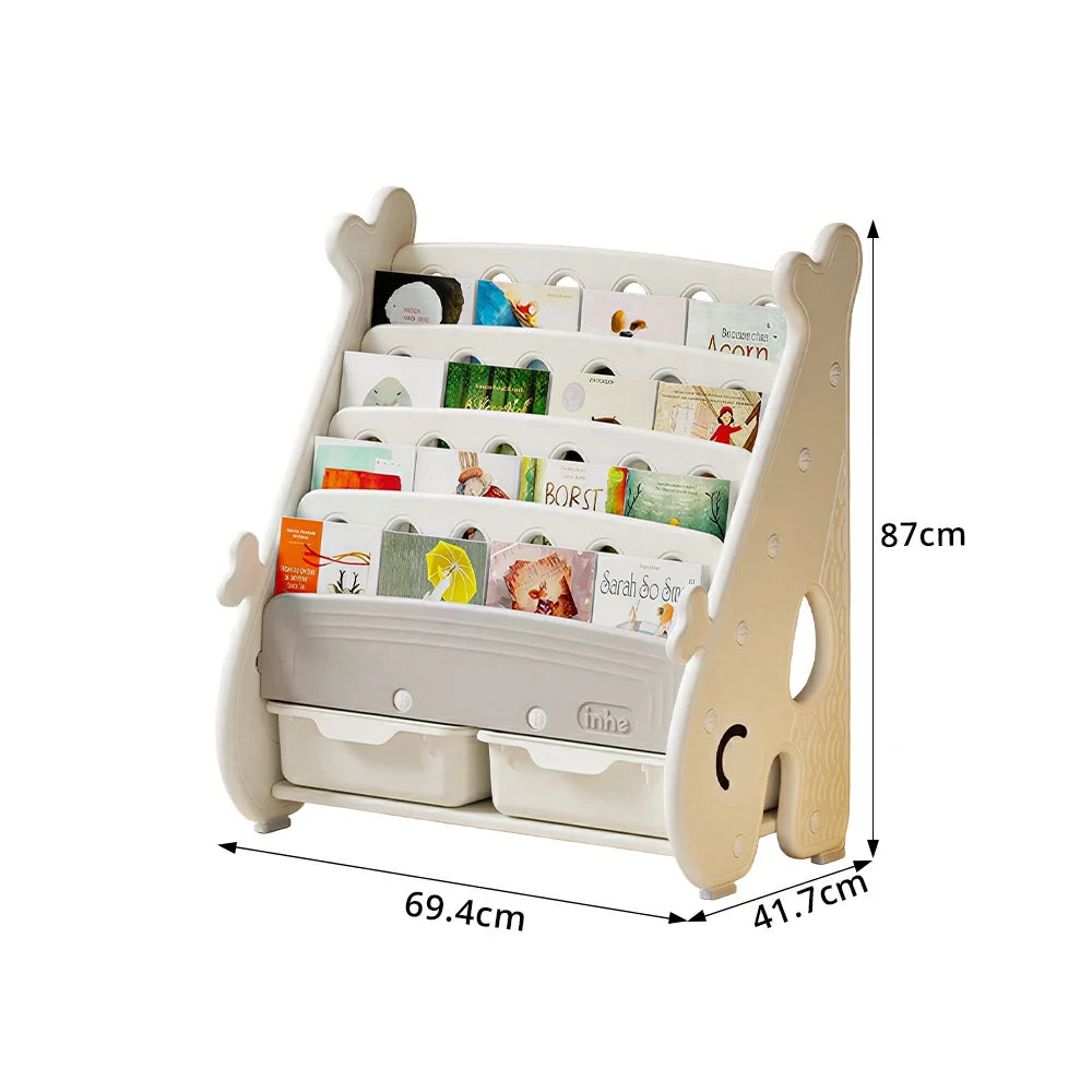LIVARA Kids Picture Book Shelf Multi-Layer Storage Durable Eco-Friendly Material for Kids Room & Play Area