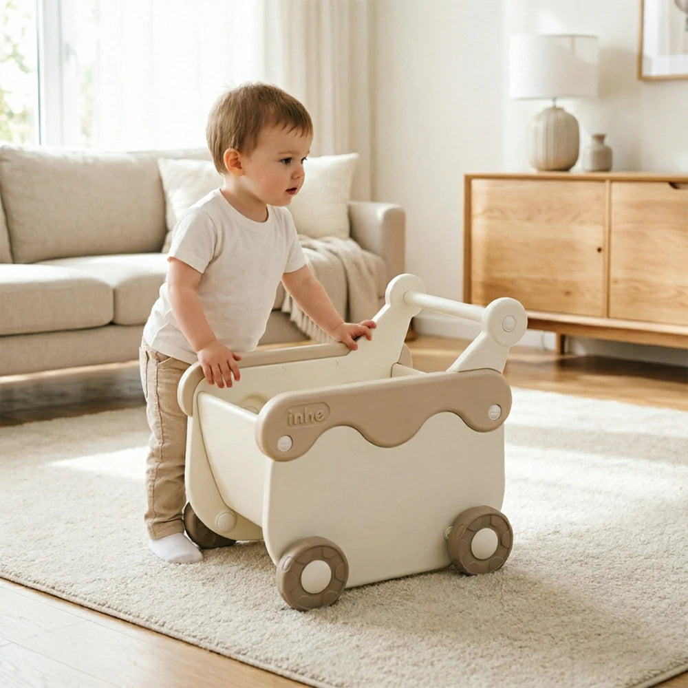 LIVARA Baby Walker 4-in-1 Growth Companion Stable Anti-Tip Design for Home & Activity Areas