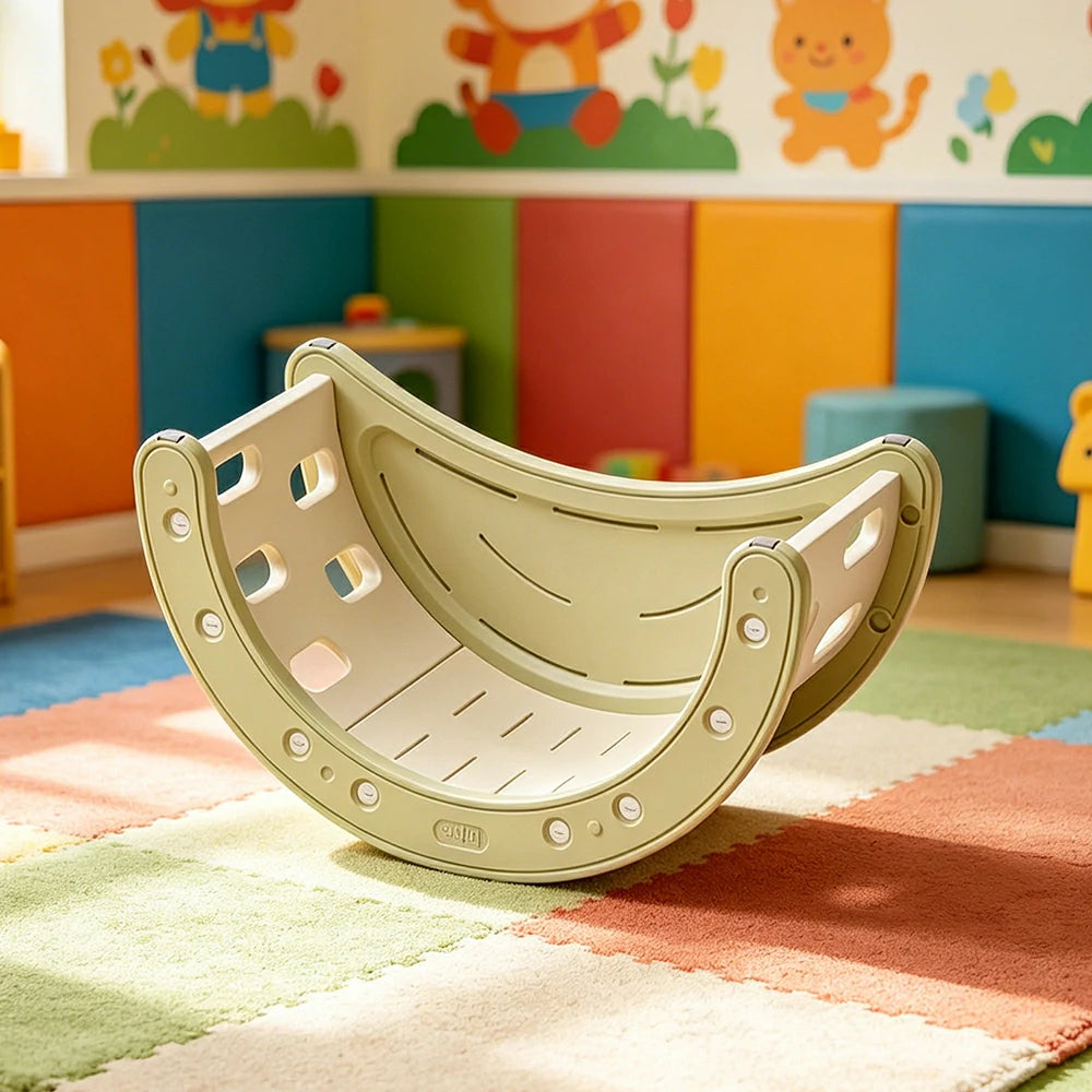 LIVARA Kids Moon Climbing Frame Multi-Functional Rocker & Study Table for Kids Room & Play Area