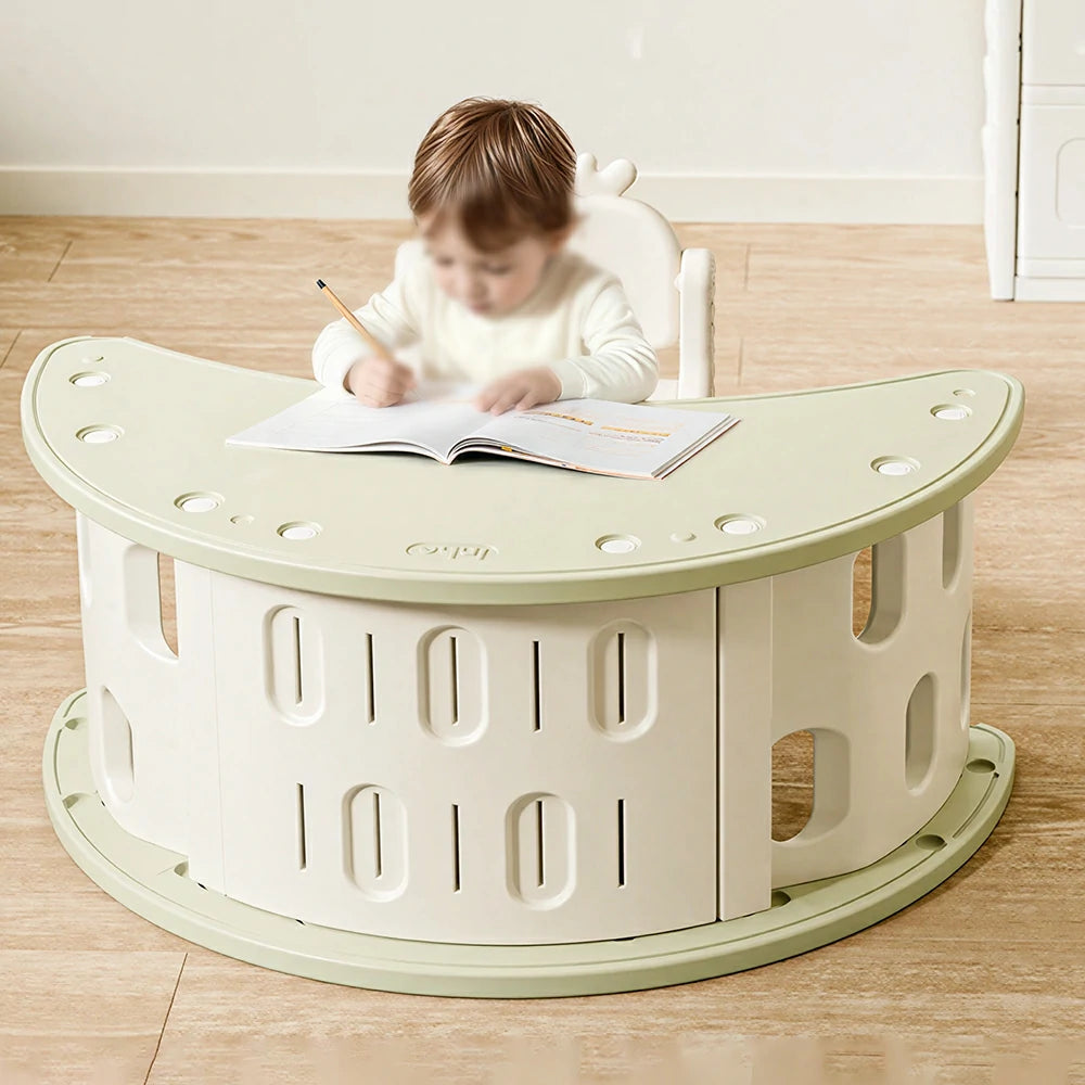 LIVARA Kids Moon Climbing Frame Multi-Functional Rocker & Study Table for Kids Room & Play Area
