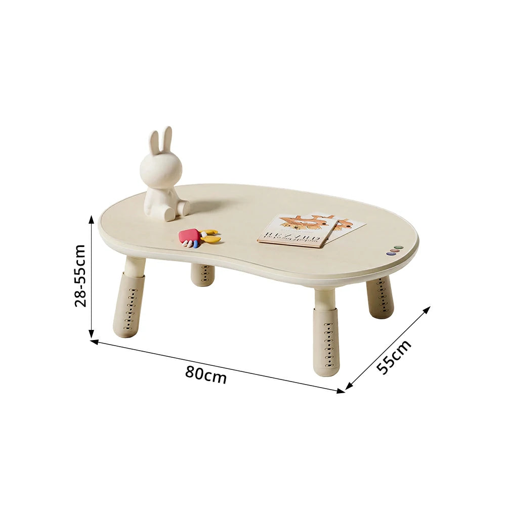 LIVARA Kids Study Table Set Adjustable Height Curved Desktop for Kids Room & Study Corner