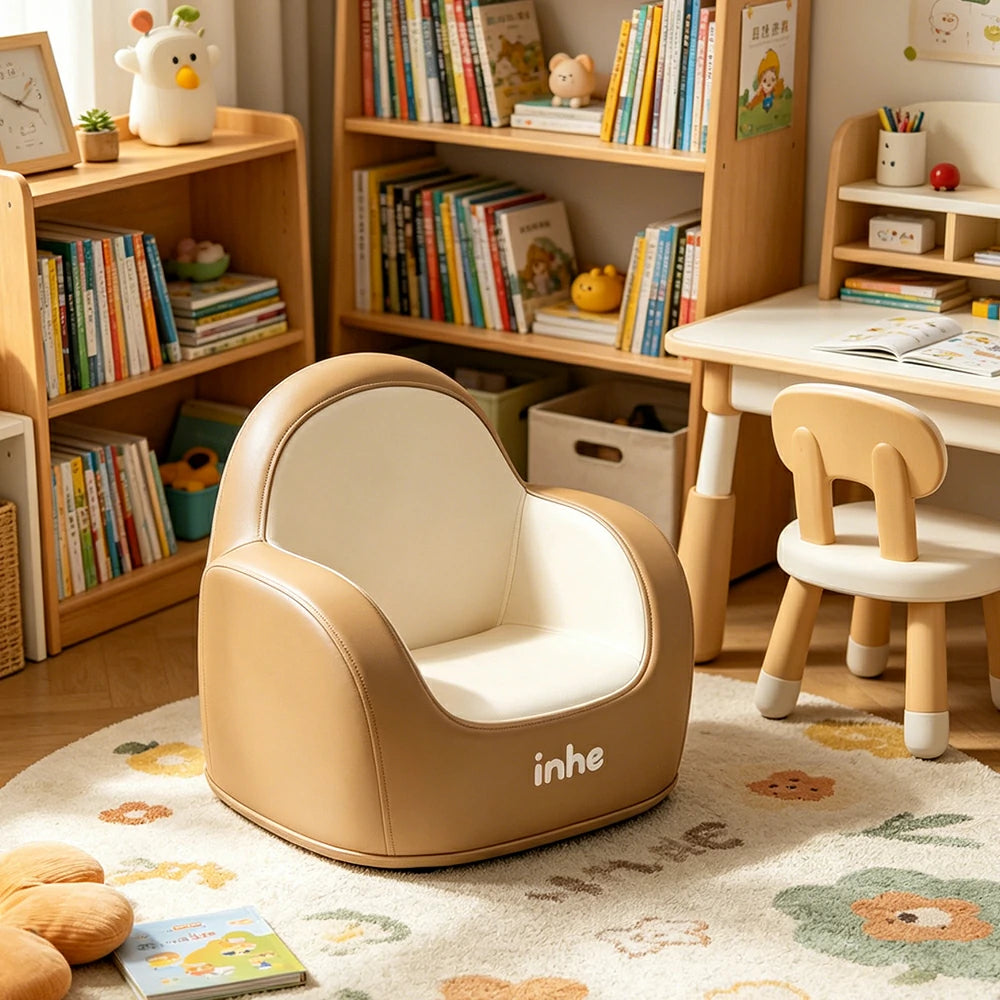 LIVARA Kids Sofa Soft PU Leather High-Density Sponge for Kids Room & Reading Corner