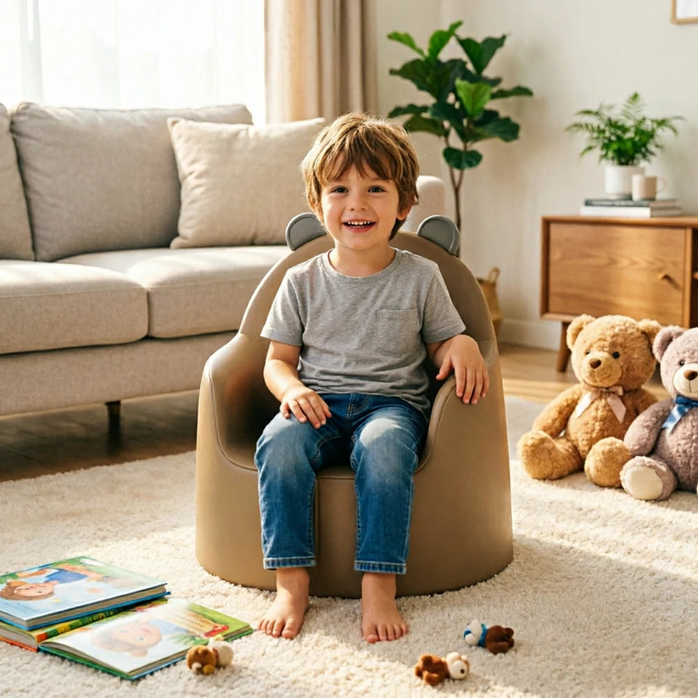 LIVARA Kids Armchair Wraparound Backrest Three-Point Support for Kids Room & Play Area
