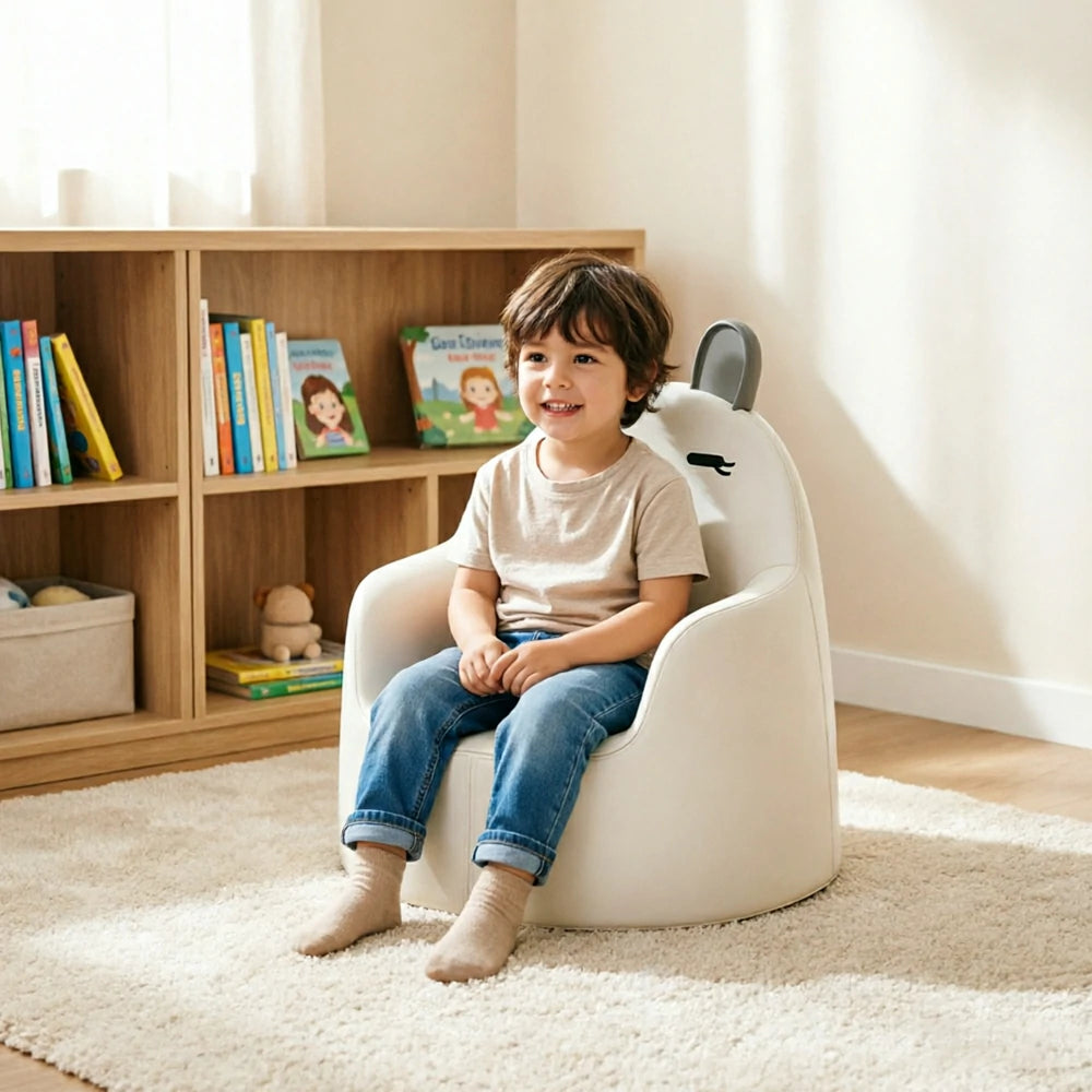 LIVARA Kids Lounge Sofa Easy-Clean Waterproof Anti-Tip Base for Living Room & Kids Room