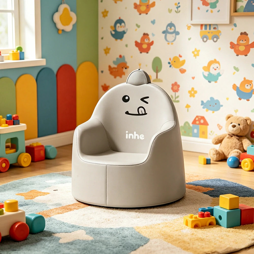 LIVARA Kids PU Sofa Soft Stable Wide Base Comfortable Seat for Home Play Area