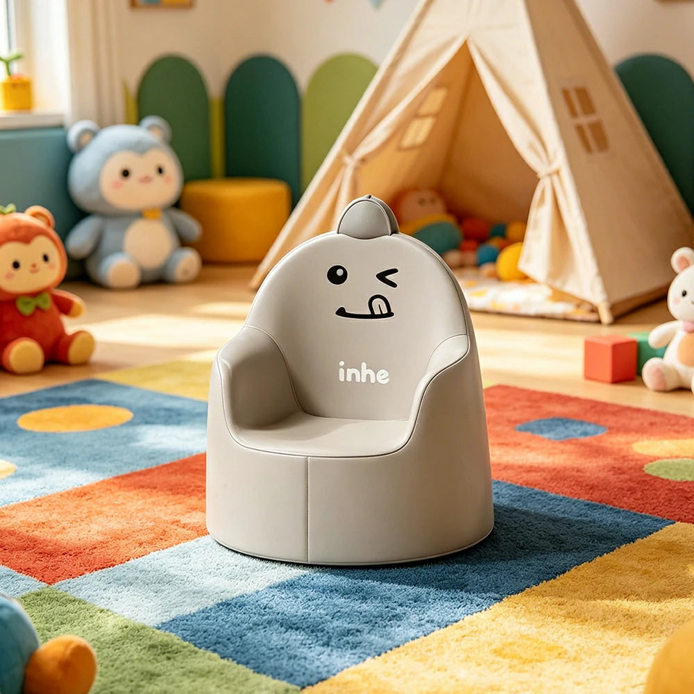 LIVARA Kids PU Sofa Soft Stable Wide Base Comfortable Seat for Home Play Area