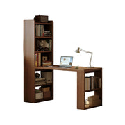 LIVARA All-in-One Desk & Bookshelf L-Shaped Space-Saving Side Cabinet 6-Tier Open Storage for Home Office & Study Room