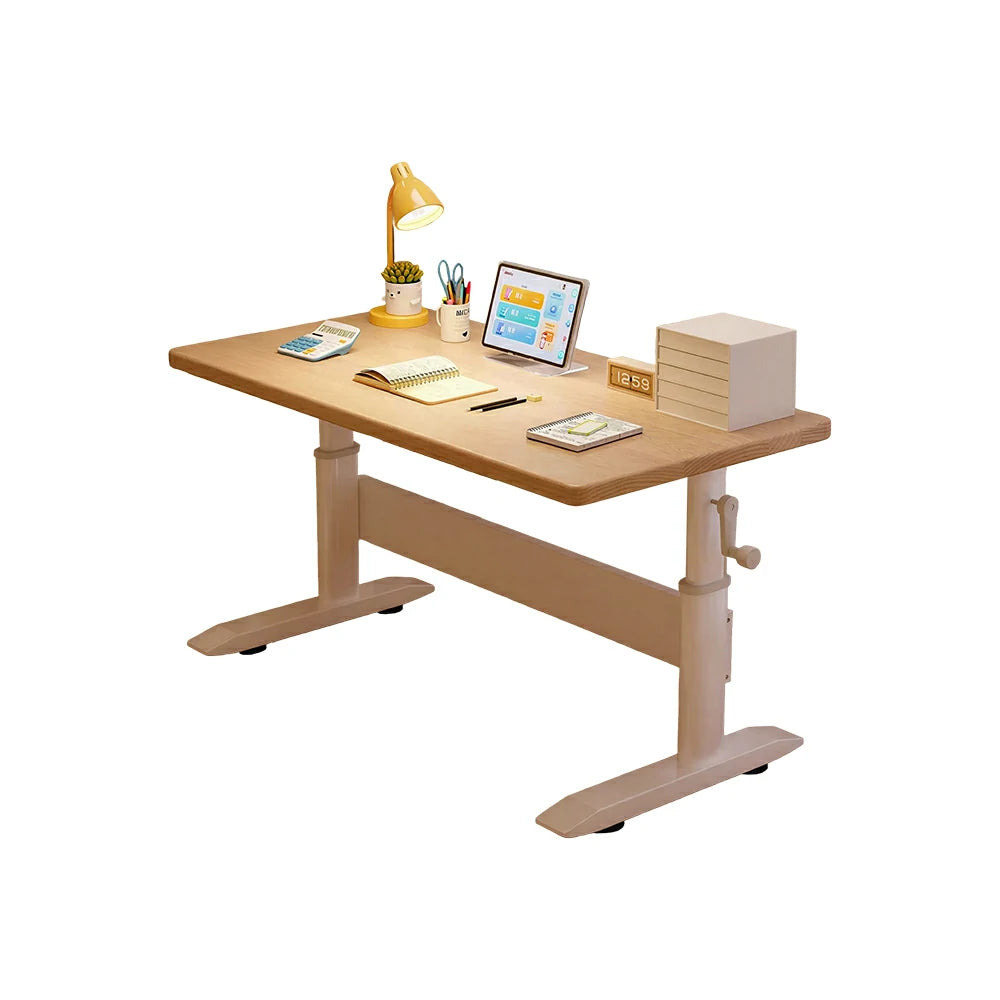 LIVARA Kids Adjustable Height Study Desk Large Storage for Children's Rooms & Home Offices - Wood