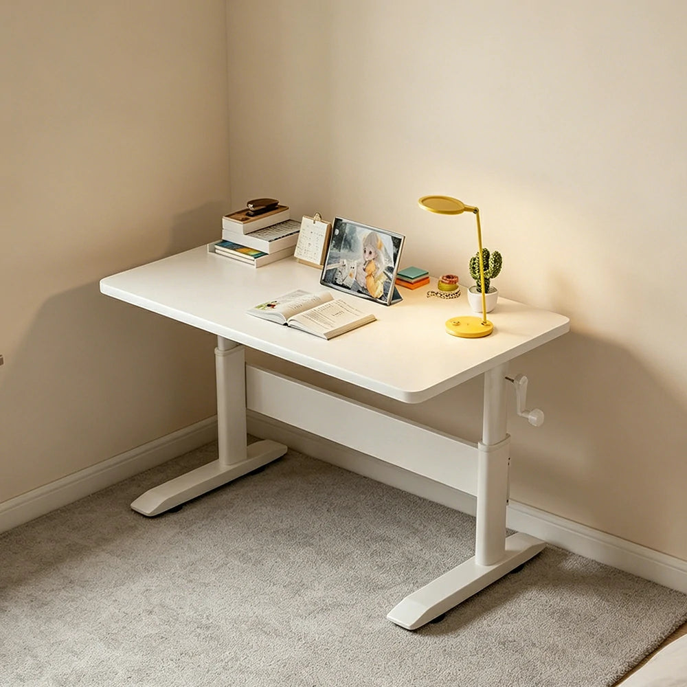 LIVARA Kids Adjustable Height Study Desk Large Storage for Children's Rooms & Home Offices - White