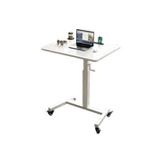 LIVARA Adjustable Mobile Side Table with Hand-Crank Height & Foldable Storage for Bedroom, Living Room & Bedside Work