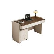 LIVARA 140cm Multi-Functional Solid Wood Desk with Drawer & Side Cabinet for Bedroom, Study Room & Home Office