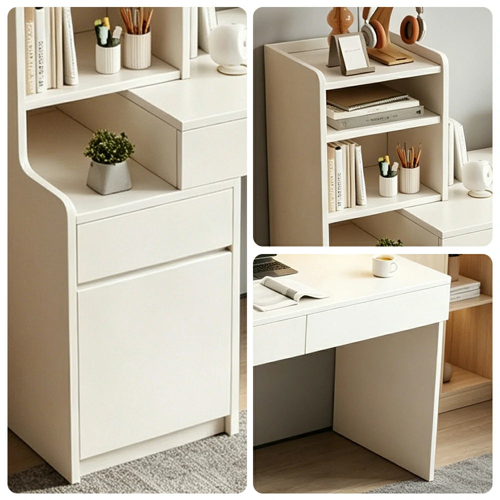 LIVARA Extendable Desk for Bedroom, Study Room & Small Space Home Office - Wood
