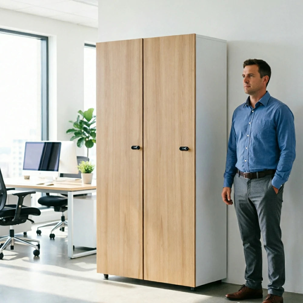 LIVARA 2 Door Office Filing Cabinet with Mechanical Combination Lock for Study Office