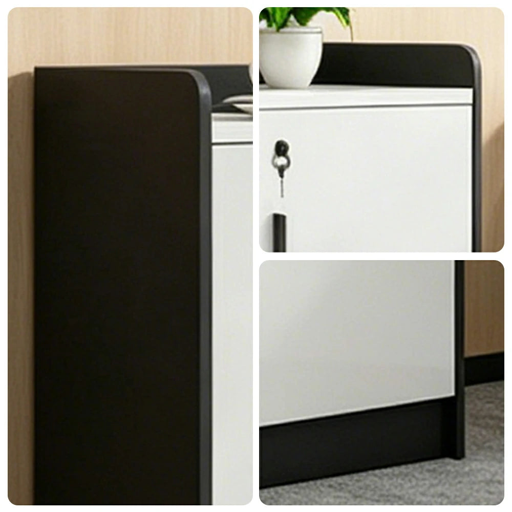 LIVARA Type A 2 Door 3 Drawer Tea Cabinet Office Storage Sideboard - White