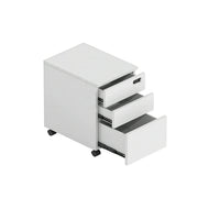 LIVARA 3 Drawer Mobile Filing Cabinet with Casters for Home Office - Classic White