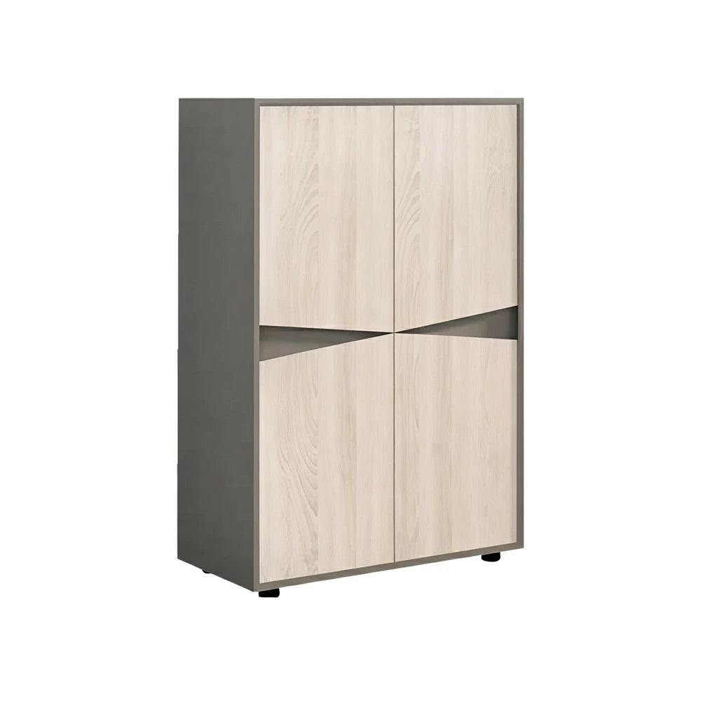 LIVARA   Office Storage Cabinet Compact File Cabinet for Home Office - Oak Grey