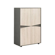 LIVARA   Office Storage Cabinet Compact File Cabinet for Home Office - Oak Grey