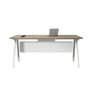 LIVARA 1.4m Office Desk - Cable Management & Power Outlet for Study / Home Office - Light Wood