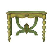 LIVARA Vintage Console Table - Carved Distressed Design - Solid Wood Construction - Multi-Use Entryway Desk Vanity Table