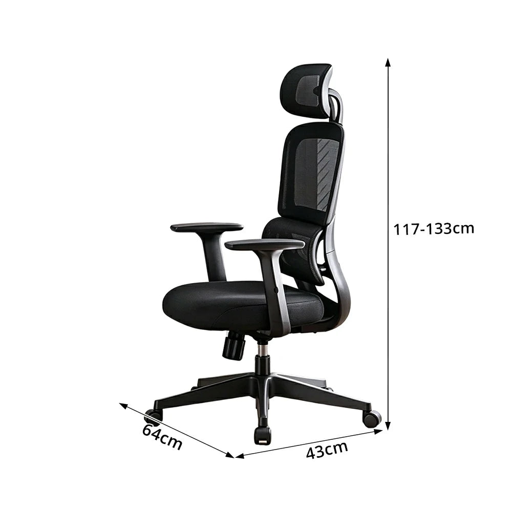 LIVARA Ergonomic High Back Office Chair Mesh Executive Adjustable Desk Chair with Headrest Armrest Swivel Task Chair - Black