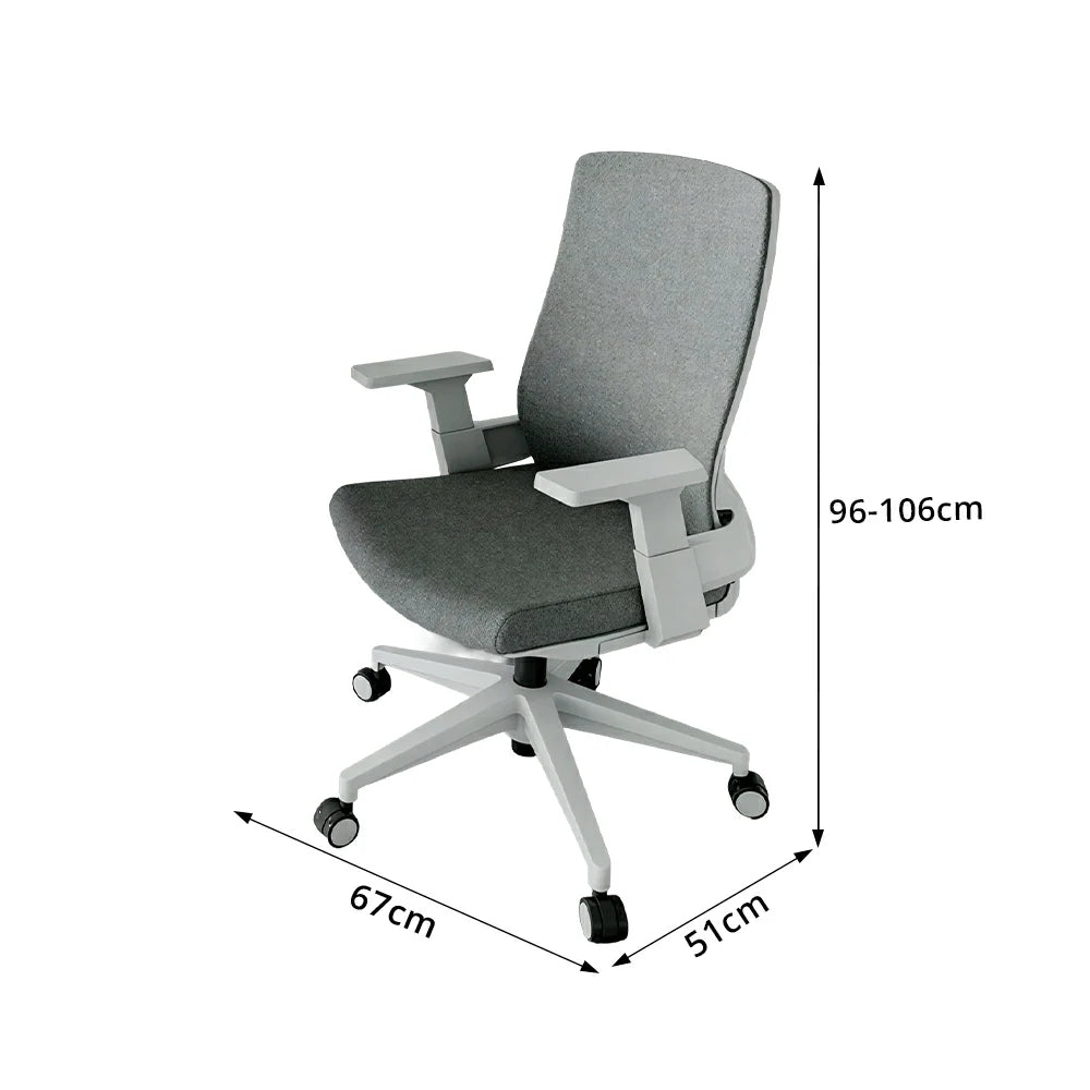 LIVARA Ergonomic Office Chair High Back Mesh Desk Chair Adjustable Swivel Task Chair Home Office Seating - Grey