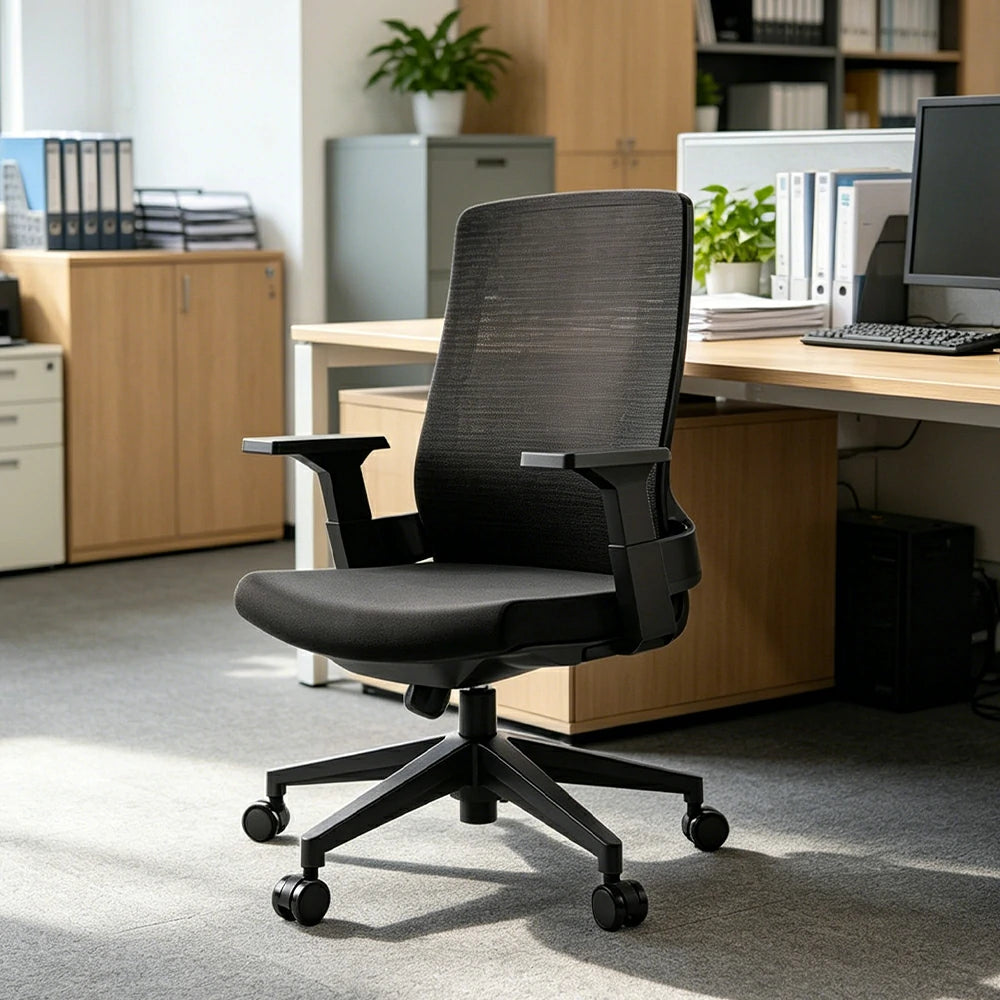 LIVARA Ergonomic Office Chair High Back Mesh Desk Chair Adjustable Swivel Task Chair Home Office Seating - Black