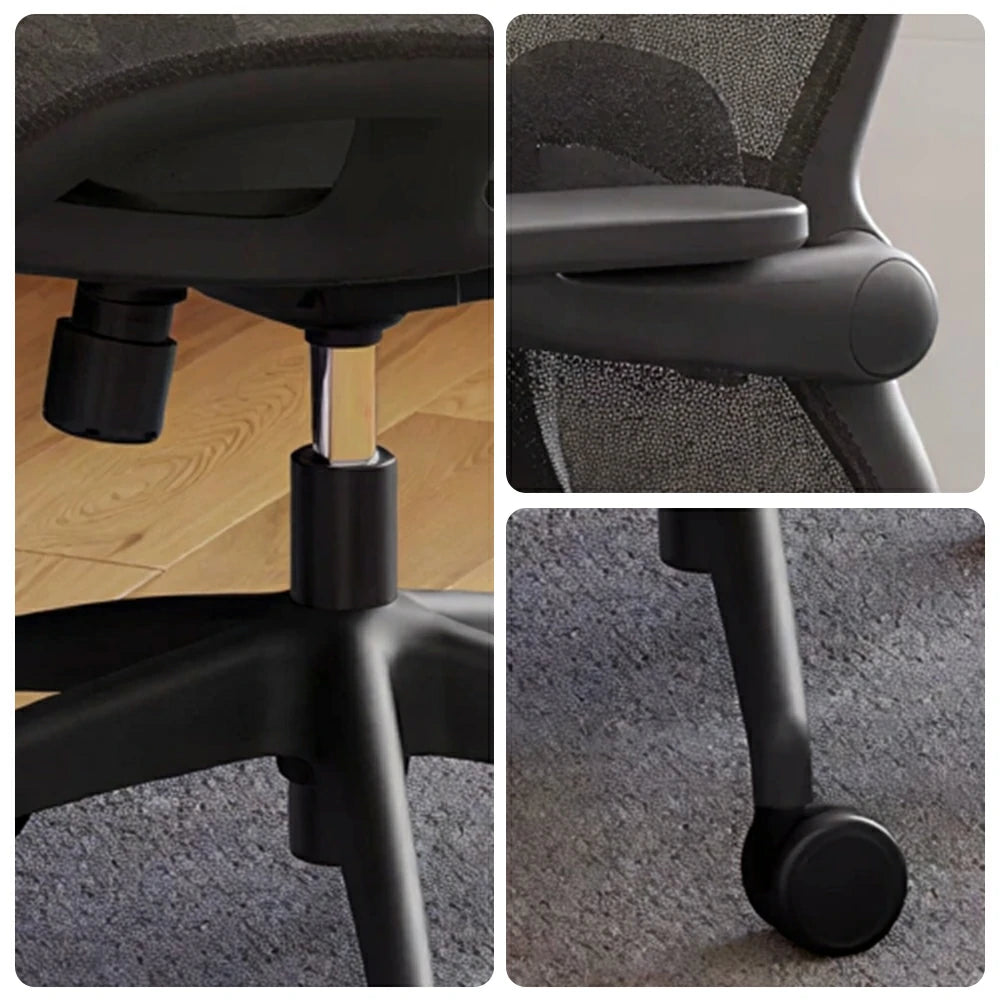 LIVARA Ergonomic Mesh Office Chair 3D Adjustable Armrests Lumbar Support Computer Chair for Study Room - Black