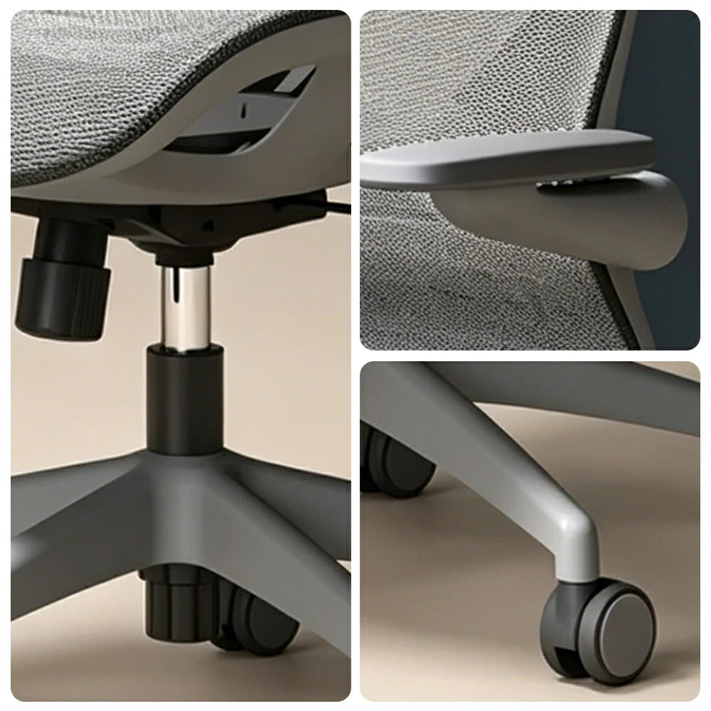 LIVARA Ergonomic Mesh Office Chair 3D Adjustable Armrests Lumbar Support Computer Chair for Study Room - Grey