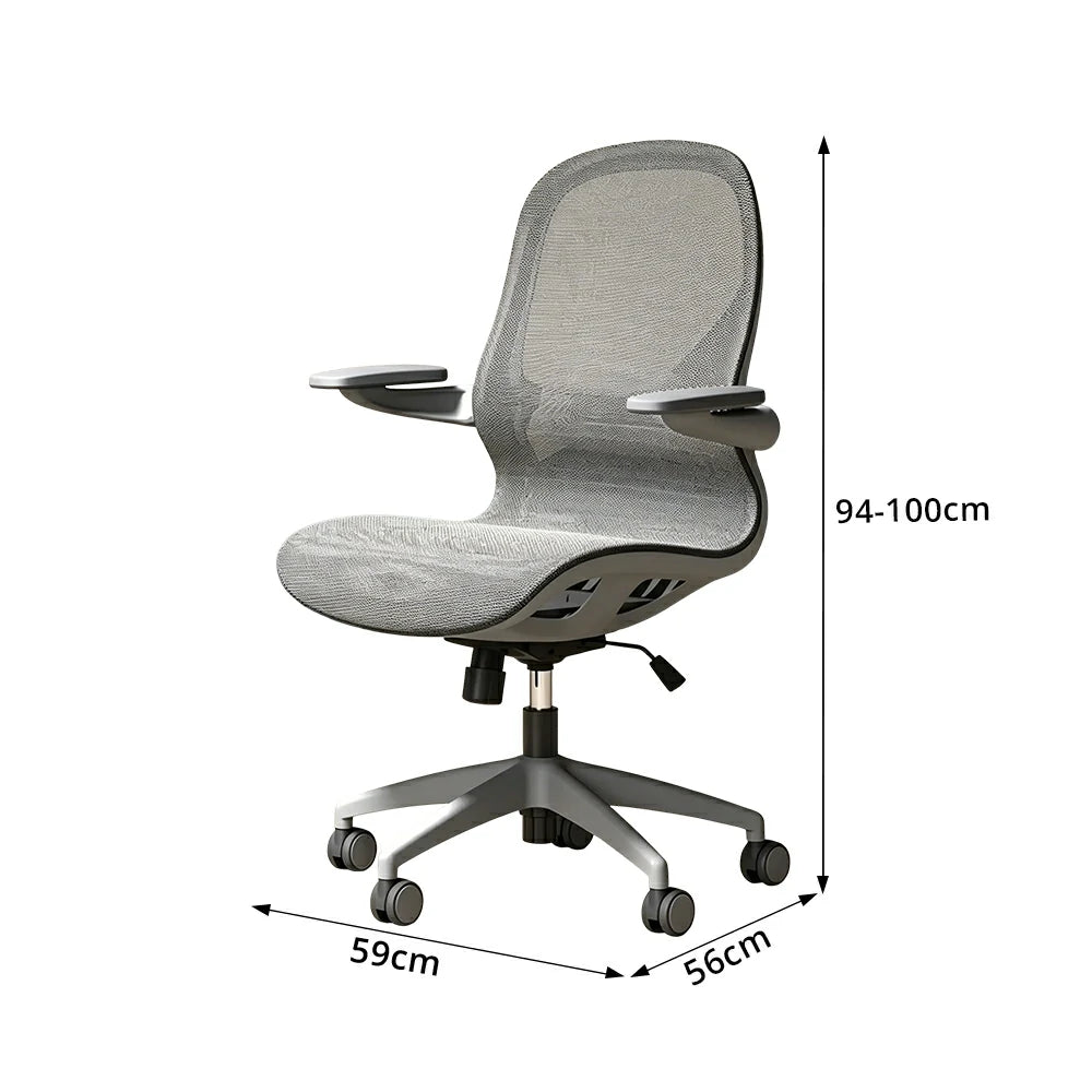 LIVARA Ergonomic Mesh Office Chair 3D Adjustable Armrests Lumbar Support Computer Chair for Study Room - Grey