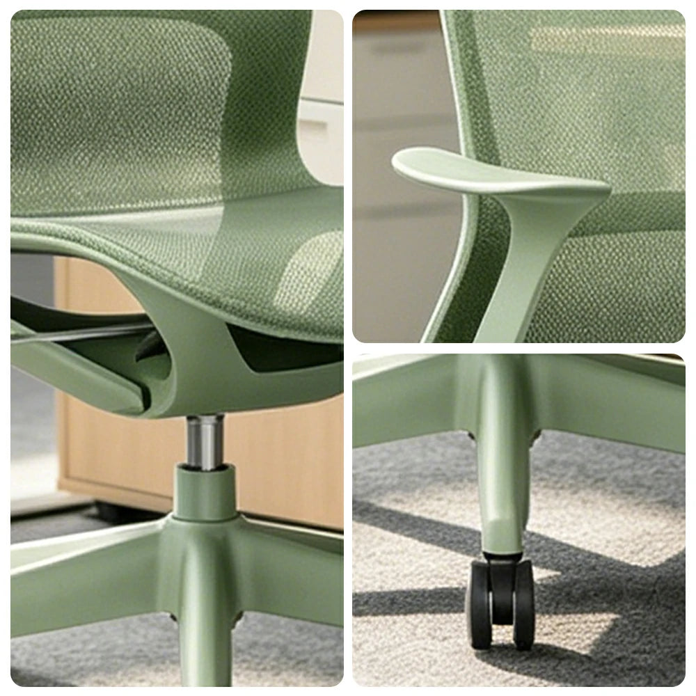LIVARA Ergonomic Mesh Office Chair Fixed Armrests Comfortable Computer Chair for Study Room Home Office - Green