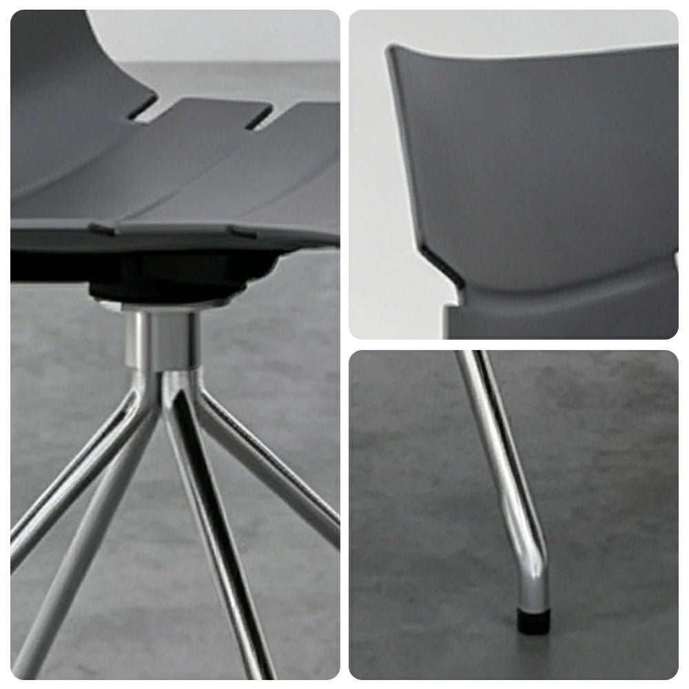 LIVARA Modern Office Chair Ergonomic Leisure Chair Minimalist Design for Dining Room Meeting Room - Grey