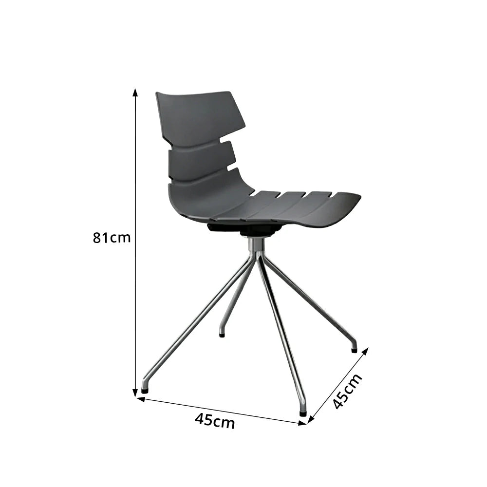 LIVARA Modern Office Chair Ergonomic Leisure Chair Minimalist Design for Dining Room Meeting Room - Grey