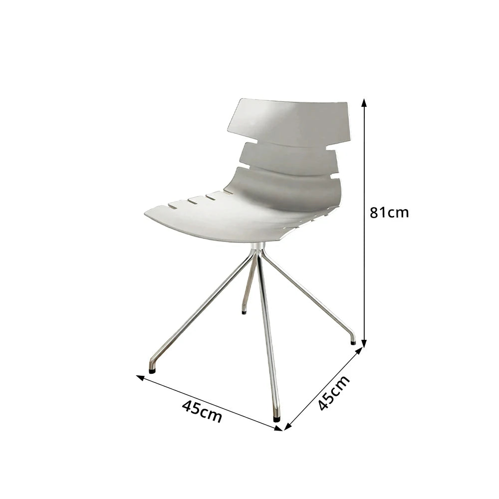 LIVARA Modern Office Chair Ergonomic Leisure Chair Minimalist Design for Dining Room Meeting Room - White