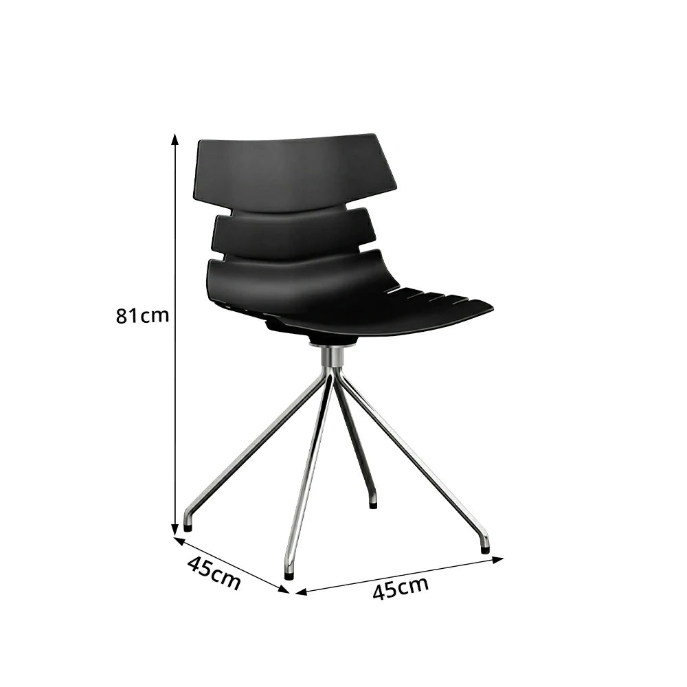 LIVARA Modern Office Chair Ergonomic Leisure Chair Minimalist Design for Dining Room Meeting Room - Black