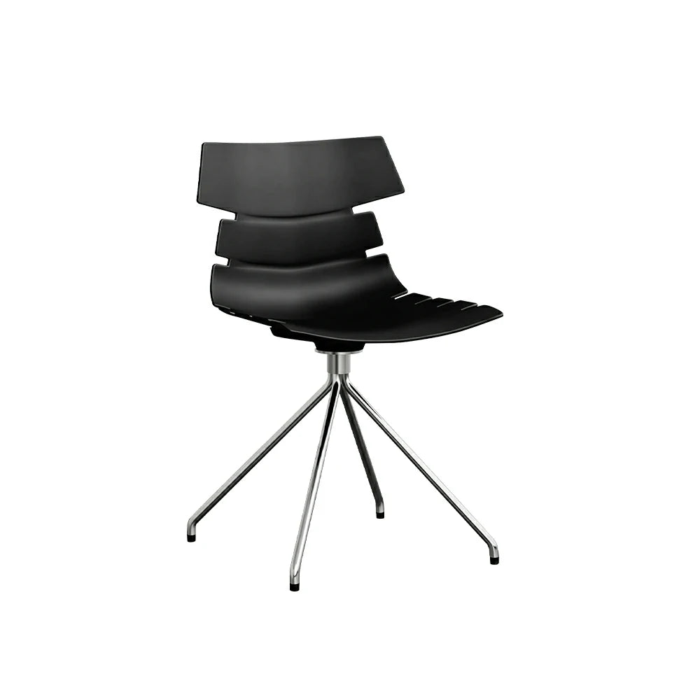 LIVARA Modern Office Chair Ergonomic Leisure Chair Minimalist Design for Dining Room Meeting Room - Black