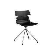 LIVARA Modern Office Chair Ergonomic Leisure Chair Minimalist Design for Dining Room Meeting Room - Black