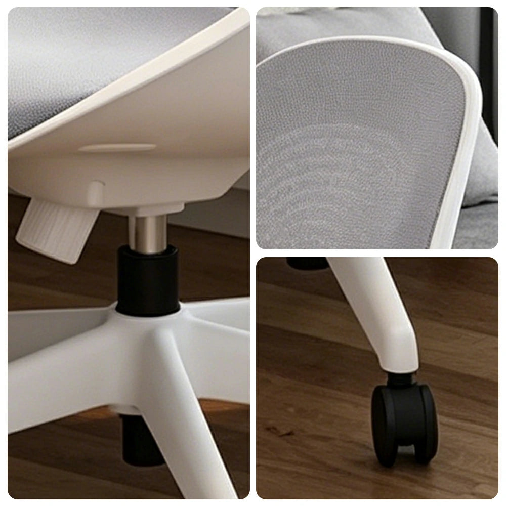 LIVARA Modern Ergonomic Mesh Office Chair Curved Backrest Comfortable Computer Chair for Study Room - Grey
