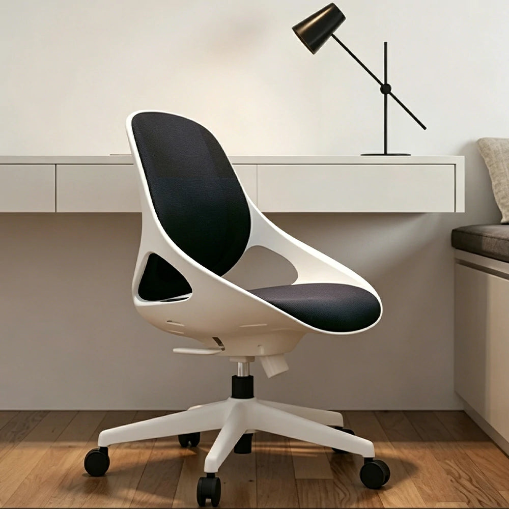 LIVARA Modern Ergonomic Mesh Office Chair Curved Backrest Comfortable Computer Chair for Study Room - Black