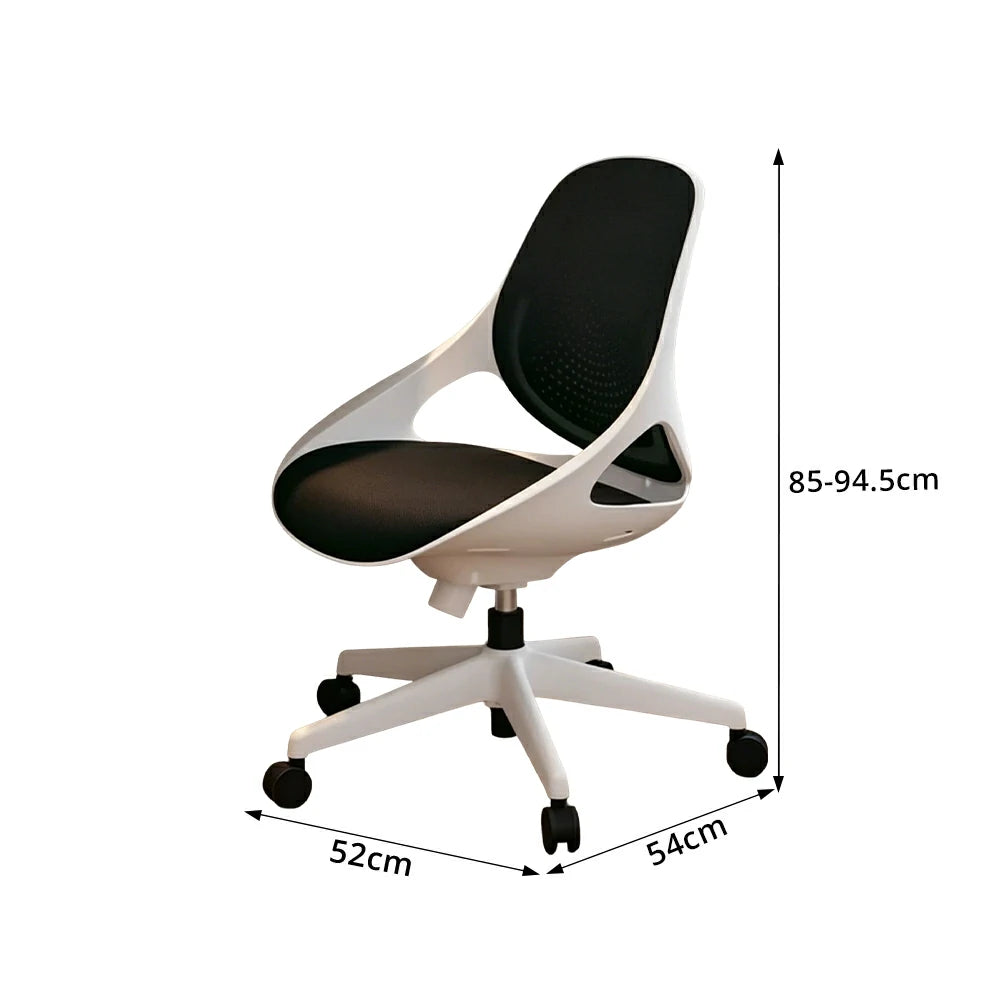 LIVARA Modern Ergonomic Mesh Office Chair Curved Backrest Comfortable Computer Chair for Study Room - Black