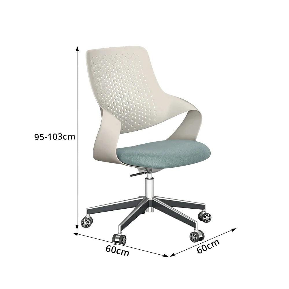 LIVARA Large Modern Office Chair Breathable Backrest Comfortable Swivel Chair with Casters for Study Room - Beige