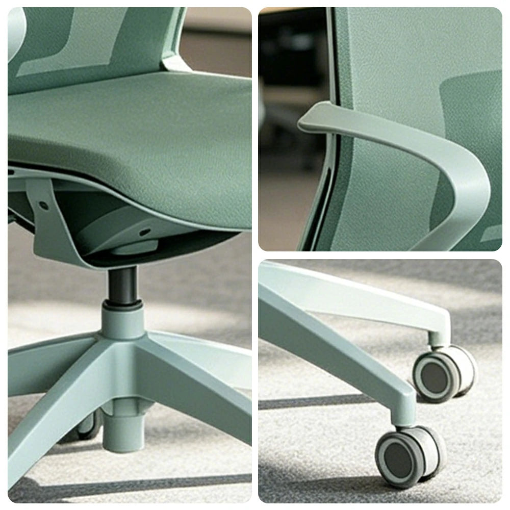 LIVARA Modern Ergonomic Mesh Office Chair Self Weight Base Adjustable Desk Chair for Home Office - Green