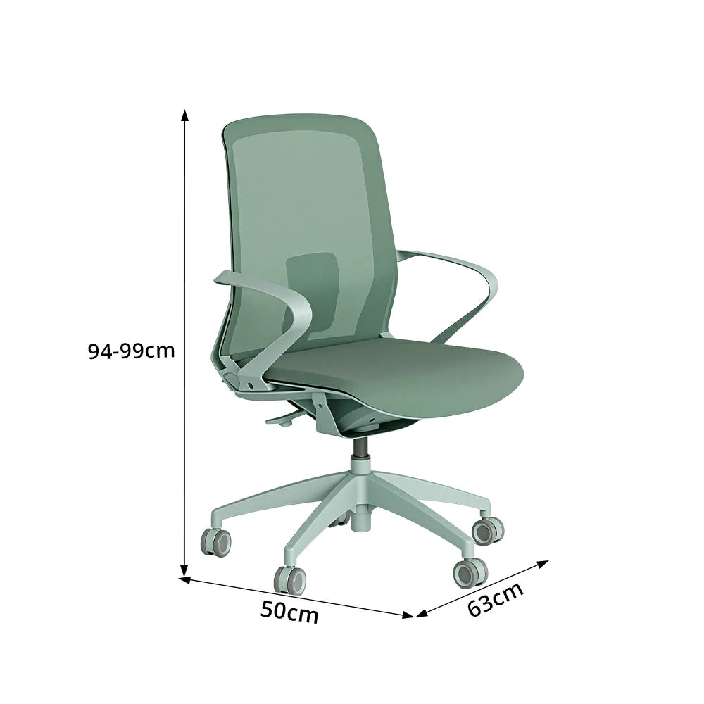 LIVARA Modern Ergonomic Mesh Office Chair Self Weight Base Adjustable Desk Chair for Home Office - Green