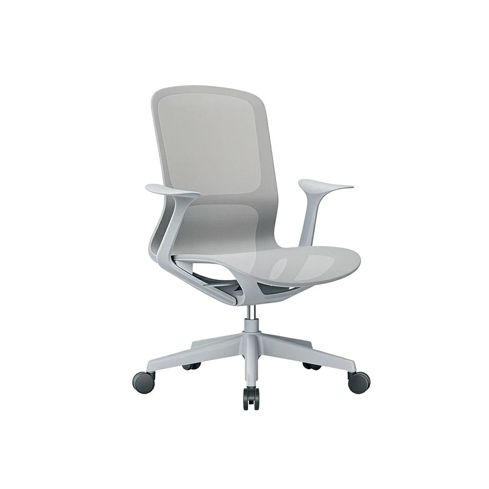 LIVARA Modern Ergonomic Mesh Office Chair Comfortable Computer Chair with Armrests for Study Room Workspace - Grey