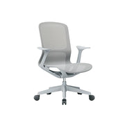 LIVARA Modern Ergonomic Mesh Office Chair Comfortable Computer Chair with Armrests for Study Room Workspace - Grey