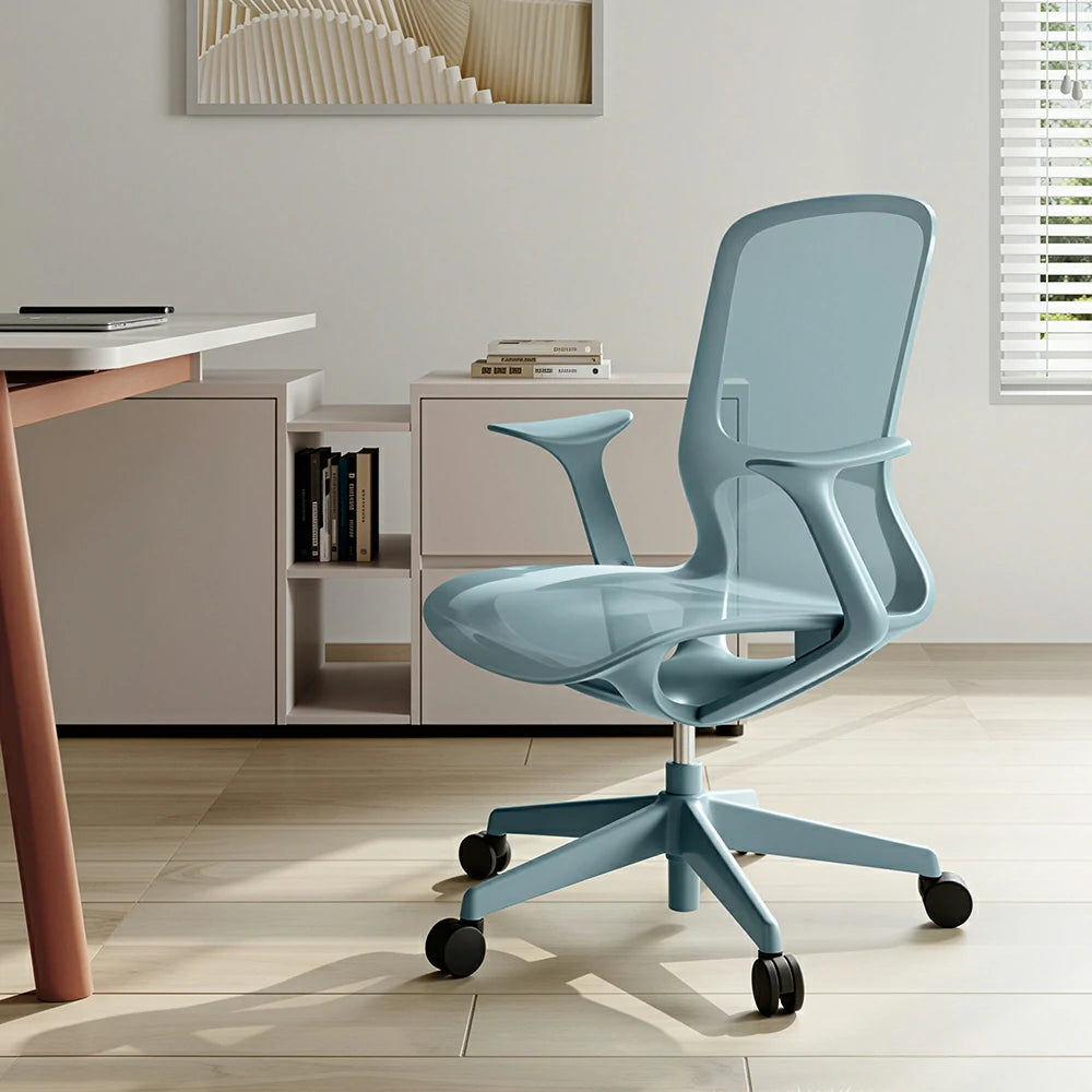 LIVARA Modern Ergonomic Mesh Office Chair Comfortable Computer Chair with Armrests for Study Room Workspace - Blue
