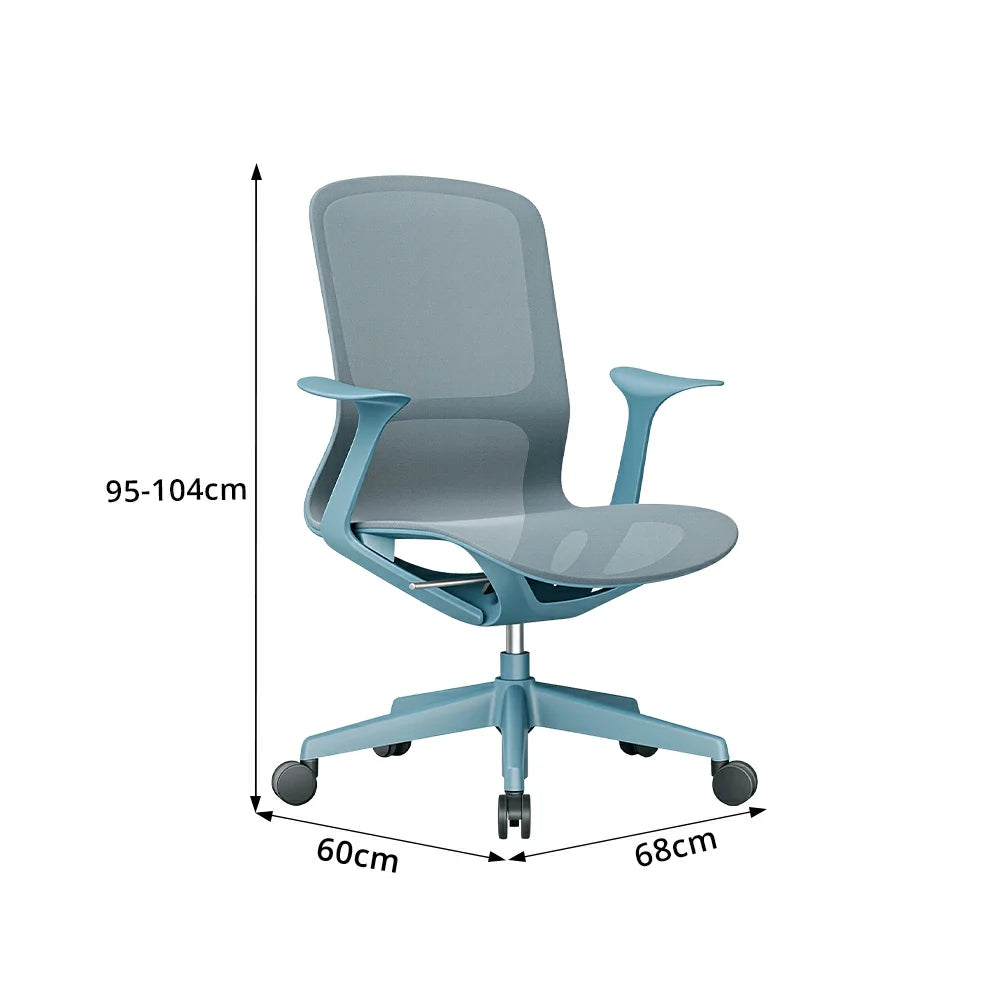 LIVARA Modern Ergonomic Mesh Office Chair Comfortable Computer Chair with Armrests for Study Room Workspace - Blue