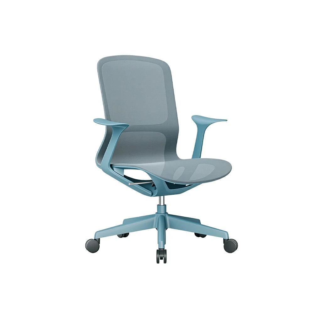 LIVARA Modern Ergonomic Mesh Office Chair Comfortable Computer Chair with Armrests for Study Room Workspace - Blue