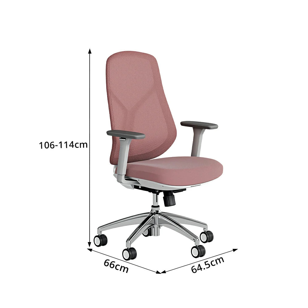 LIVARA Ergonomic Mesh Office Chair 3D Armrests Multi Lock Reclining Desk Chair Chrome Base for Home Office - Red