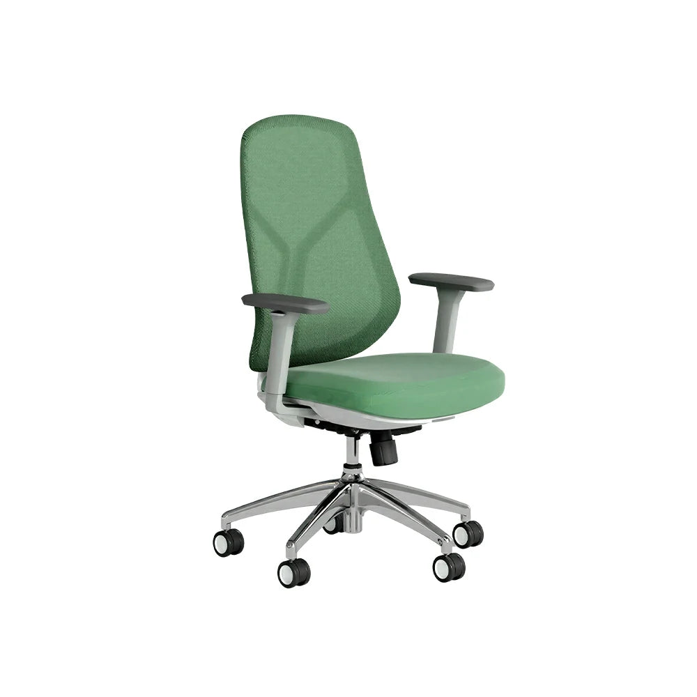 LIVARA  Ergonomic Mesh Office Chair 3D Armrests Multi Lock Reclining Desk Chair Chrome Base for Home Office - Green