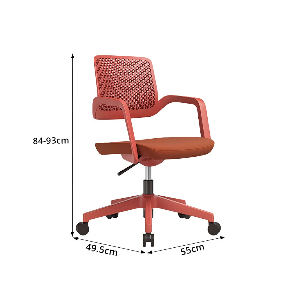 LIVARA  Modern Ergonomic Office Chair Breathable Mesh Back Swivel Desk Chair for Home Office Study Room - Red